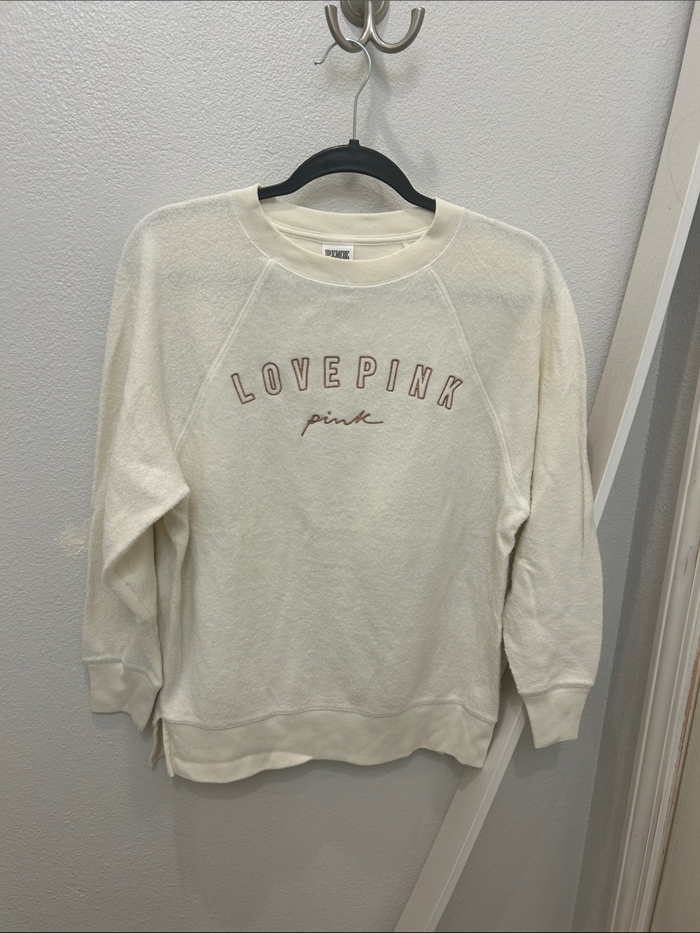 PINK Victoria's Secret Cream Crewneck Sweatshirt